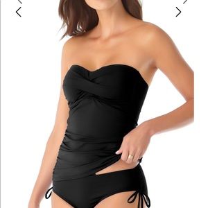 Anne Cole Twist Front Bandeaukini Swim Top